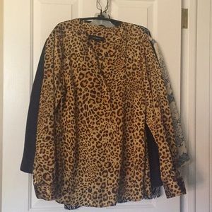 Jones NY animal print blouse
